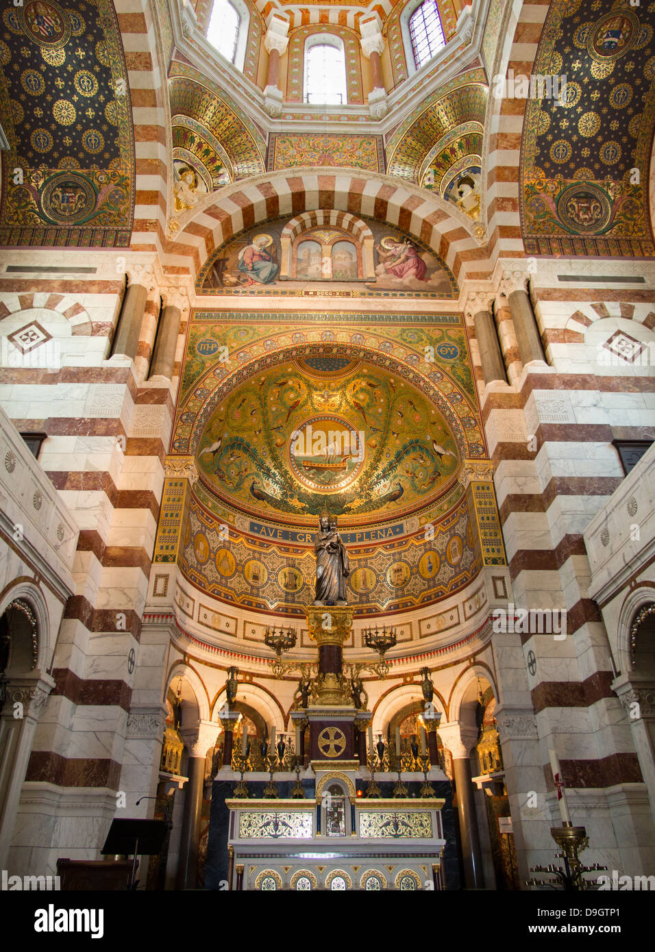 The interior of Notre-Dame de la Garde above Marseilles, France 9 Stock Photo