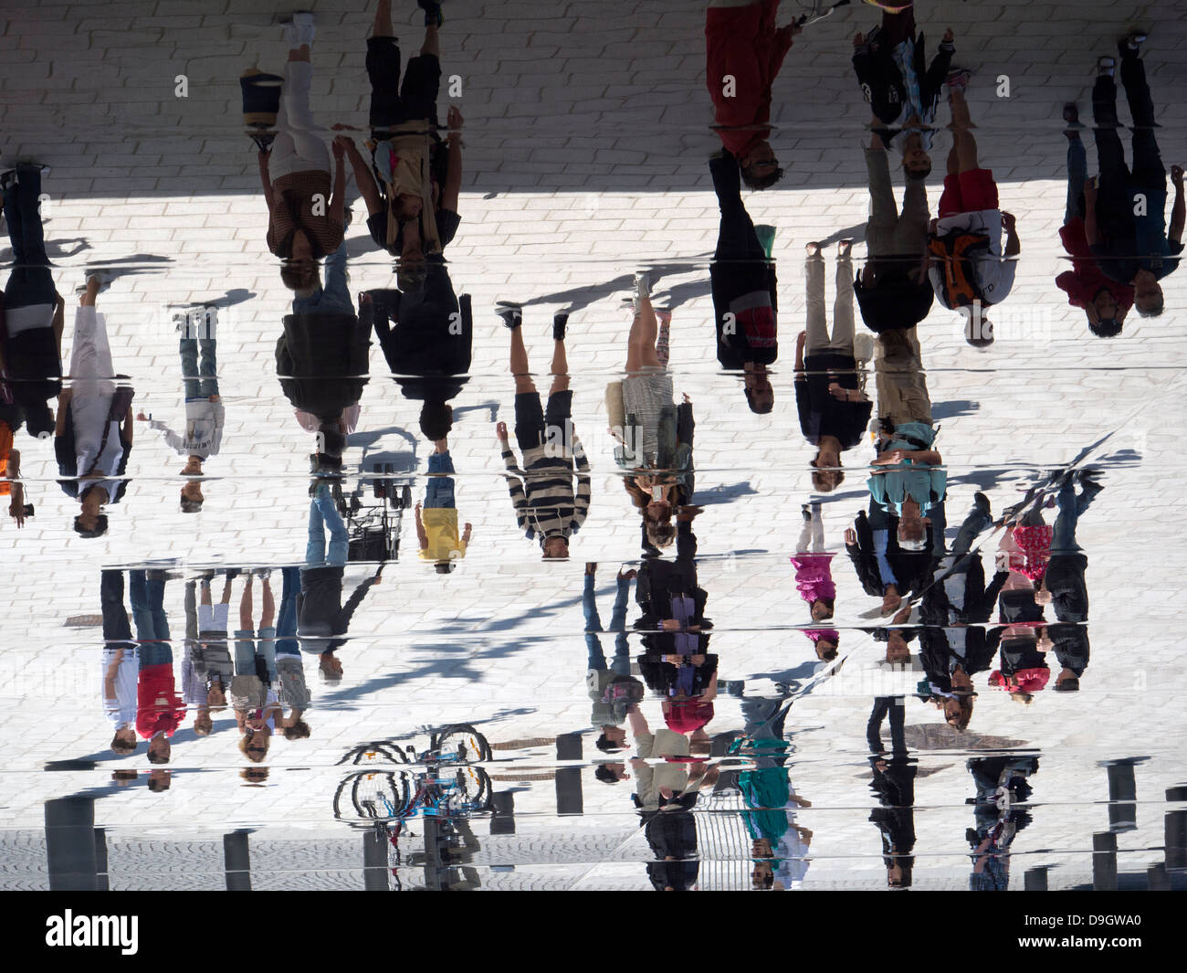 The world turned upsidedown strange reflections at the Old Port of