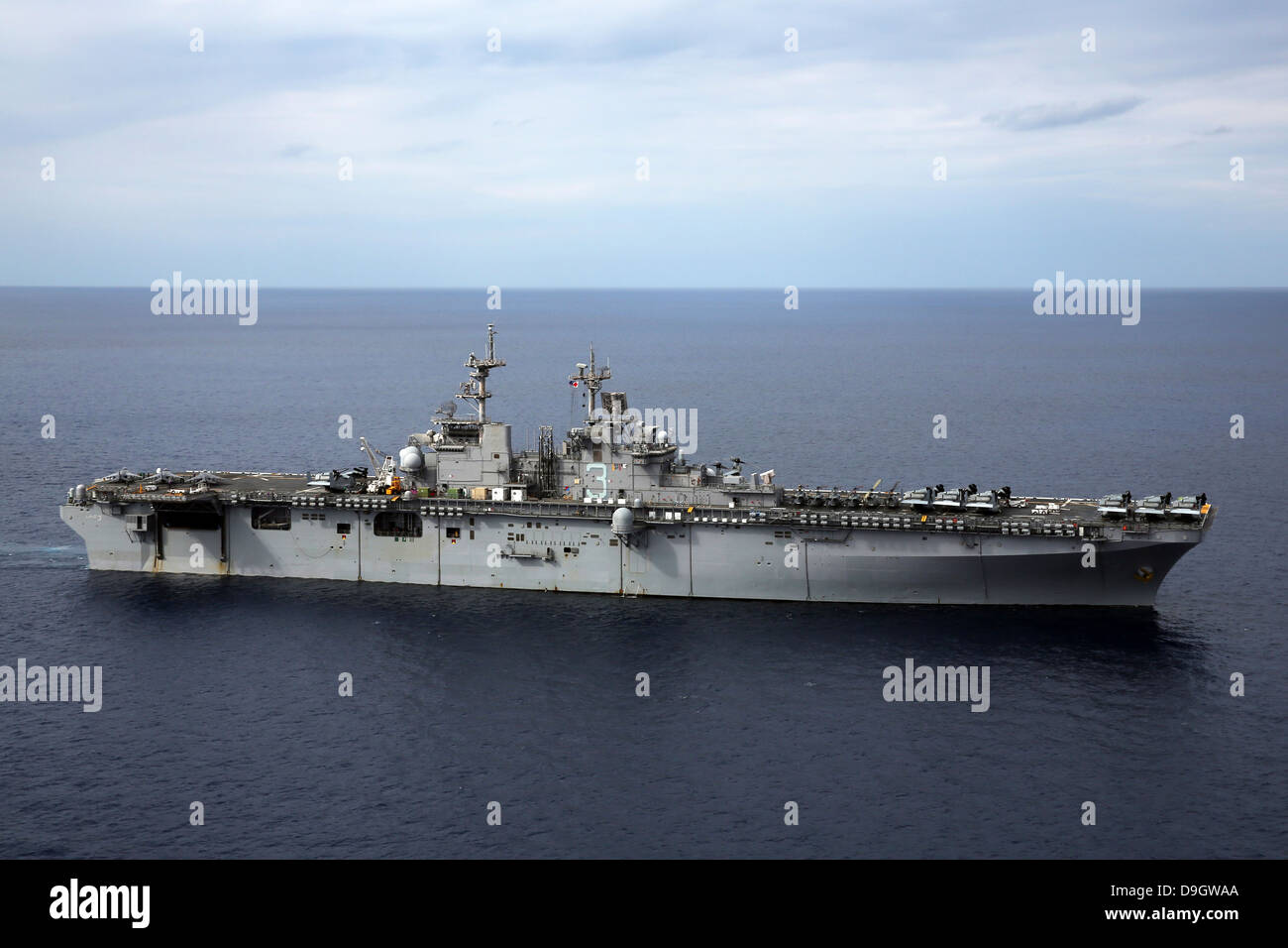 The amphibious assault ship USS Kearsarge. Stock Photo
