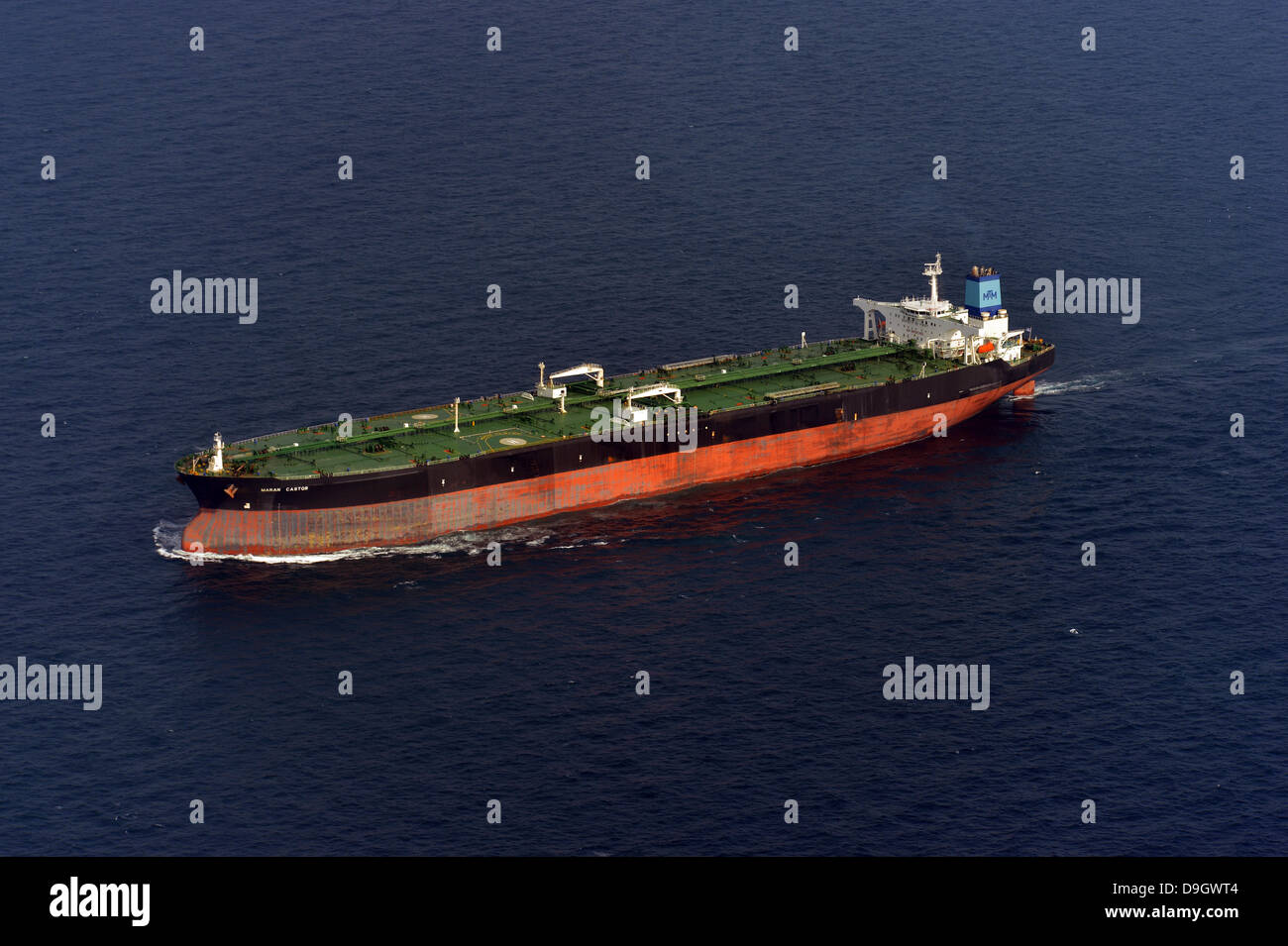 December 11, 2012 - The oil tanker Maran Castor is underway in the Arabian Sea during exercise Lucky Mariner 13. Stock Photo