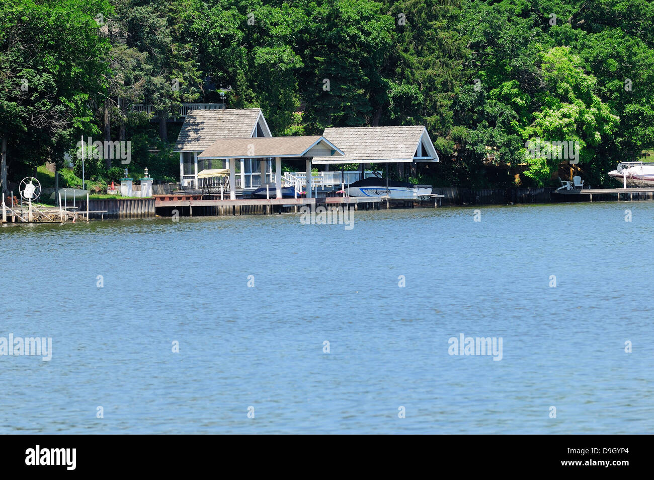 Waterfront along the Fox River Stock Photo Alamy