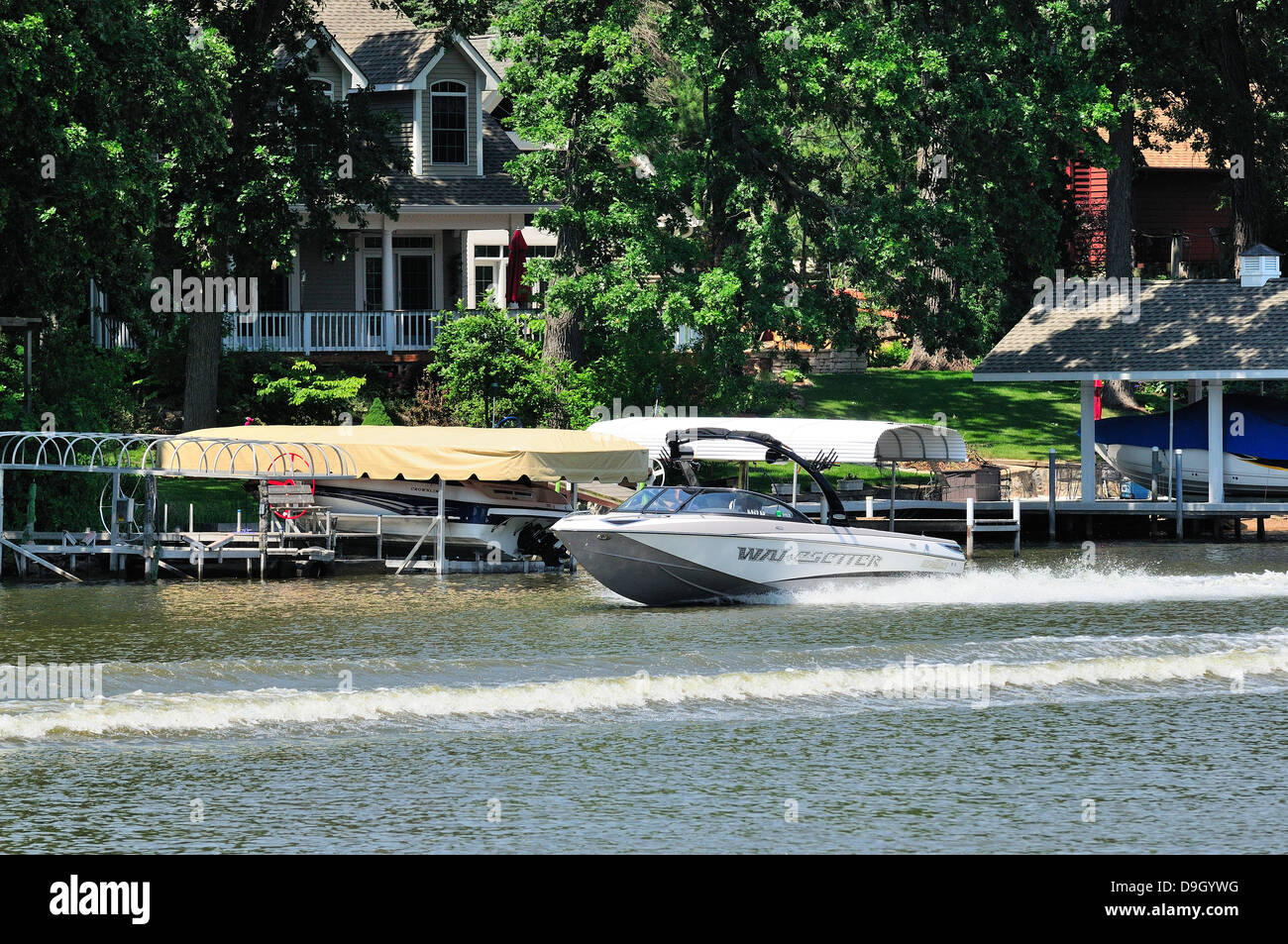 Waterfront along the Fox River Stock Photo Alamy