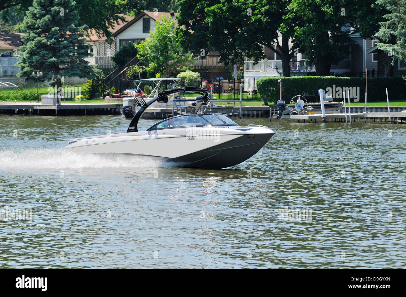 Waterfront along the Fox River Stock Photo Alamy