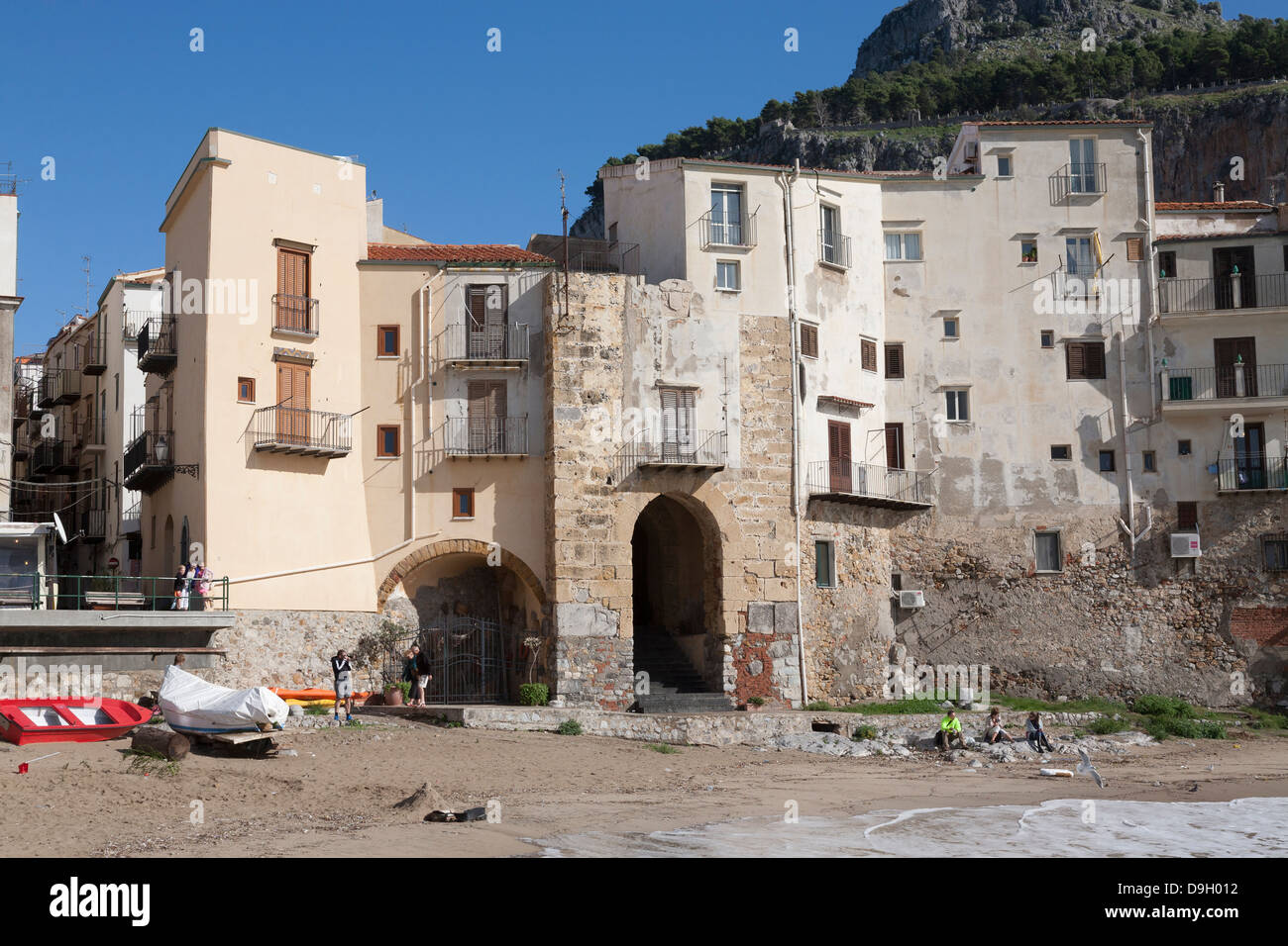 Porta Pescara Old Port And Old Town Of Cefalu Sicily Italy Stock Photo Alamy