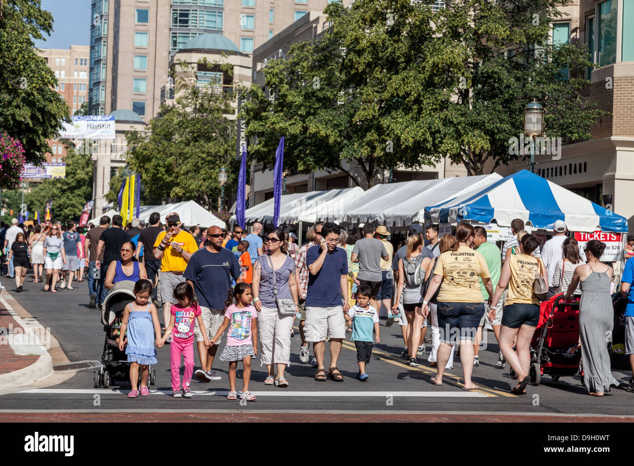 "A Taste of Reston" food festival, Town Center, Reston, Virginia Stock