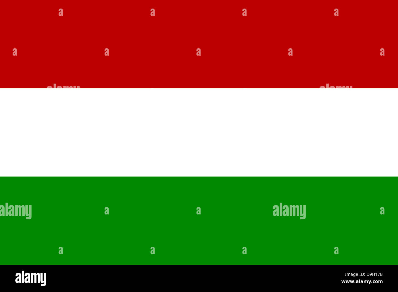Official flag of Hungary nation Stock Photo