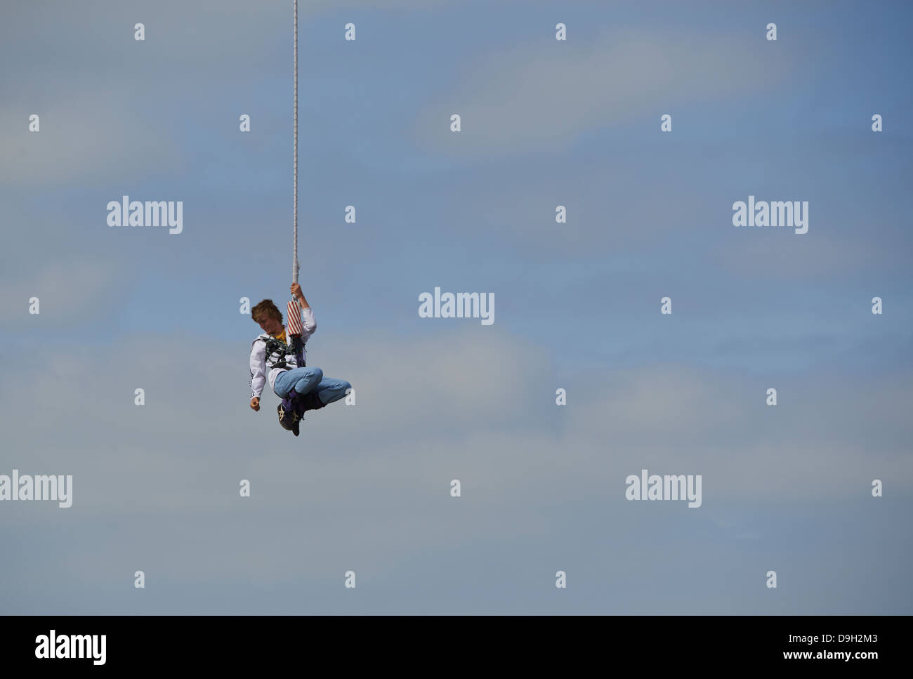 Bungee jumping from the pier, Scheveningen, The Hague (Den Haag), The