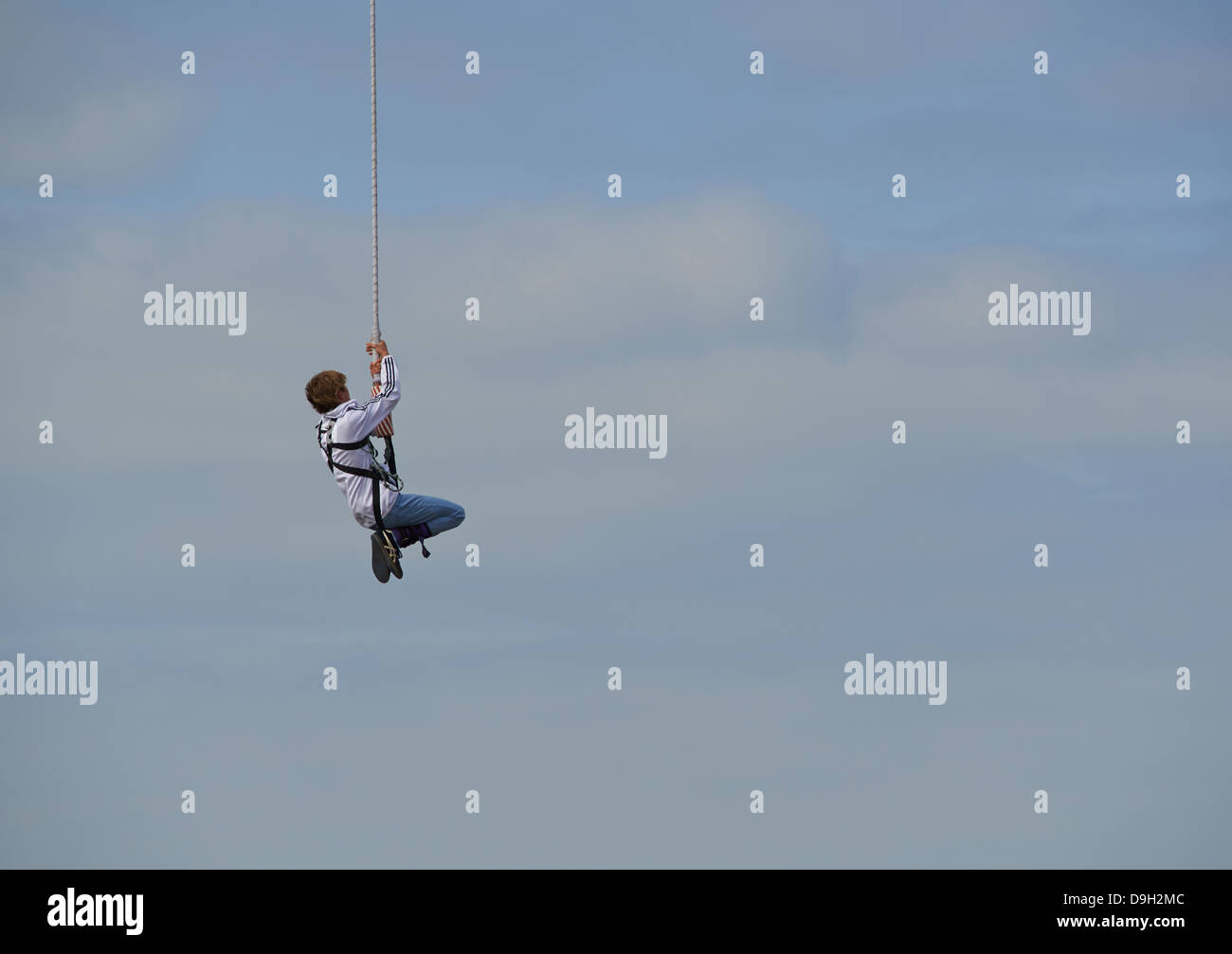 Bungee jumping from the pier, Scheveningen, The Hague (Den Haag), The