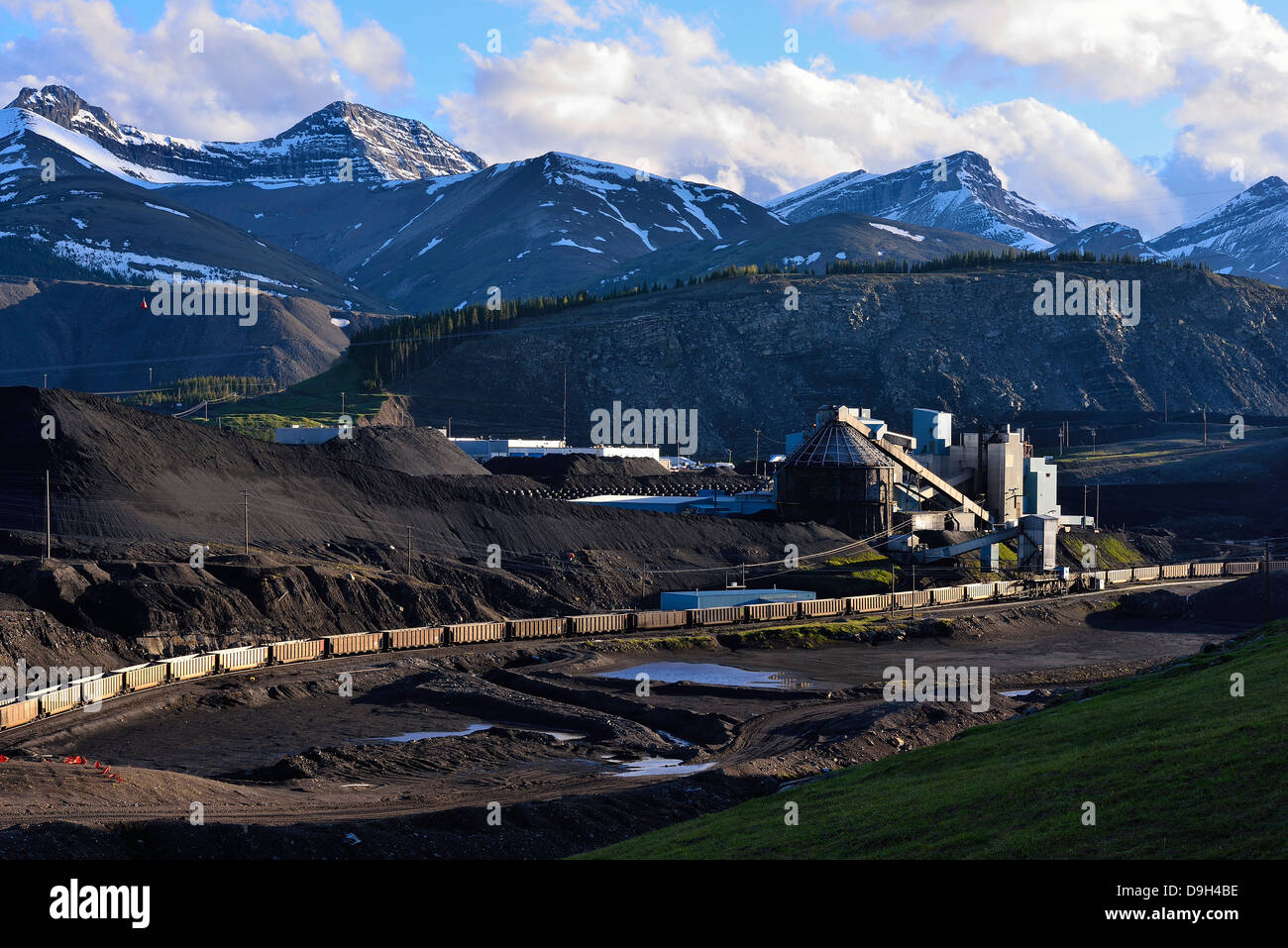 A coal processing plant nestled in the rocky mountains of Alberta Canada near the town of Hinton