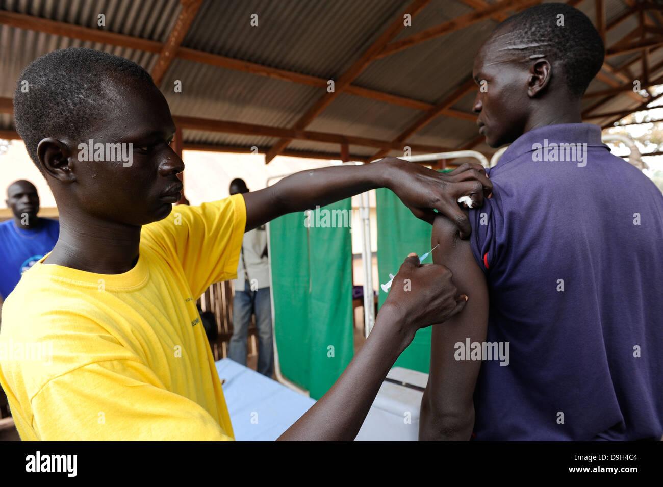 SOUTH SUDAN Lakes state, Rumbek , health center , vaccination and immunization programme for adults Stock Photo