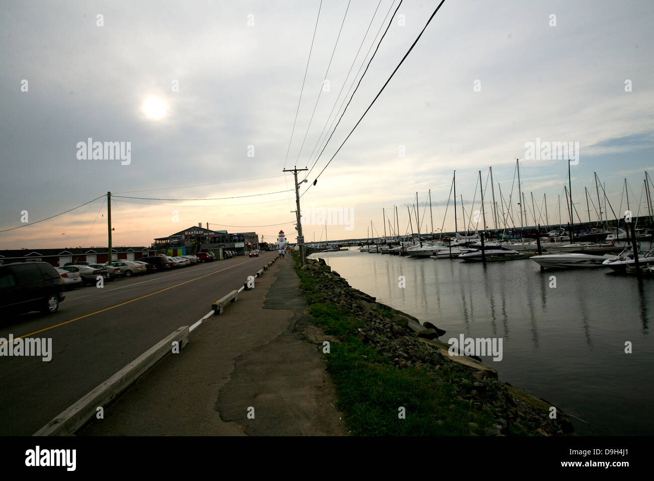 The PointeduChêne Wharf located in Shediac, New Brunswick Stock Photo