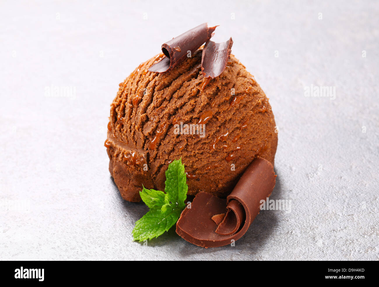 Scoop of chocolate ice cream Stock Photo Alamy
