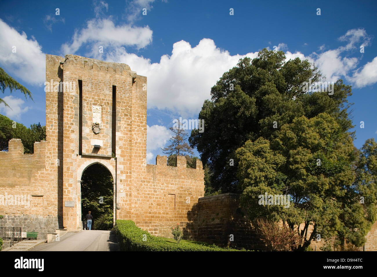 europe, italy, umbria, orvieto, albornoz fortress and rocca gate Stock Photo