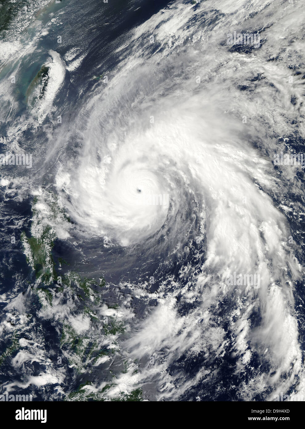 October 17, 2010 - Super Typhoon Megi approaching the Philippines. Stock Photo