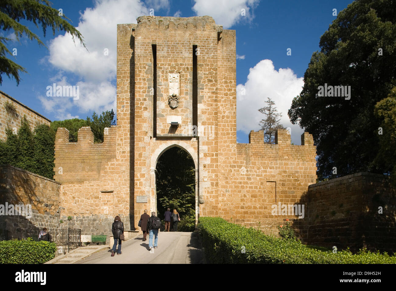 europe, italy, umbria, orvieto, albornoz fortress and rocca gate Stock Photo