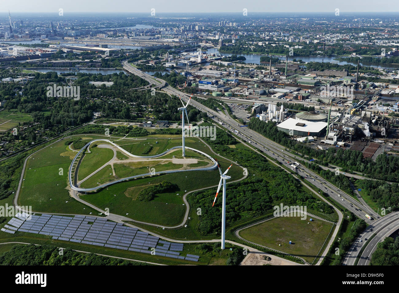 GERMANY Hamburg , IBA Project Energy Mountain Georgswerder, solar und ...