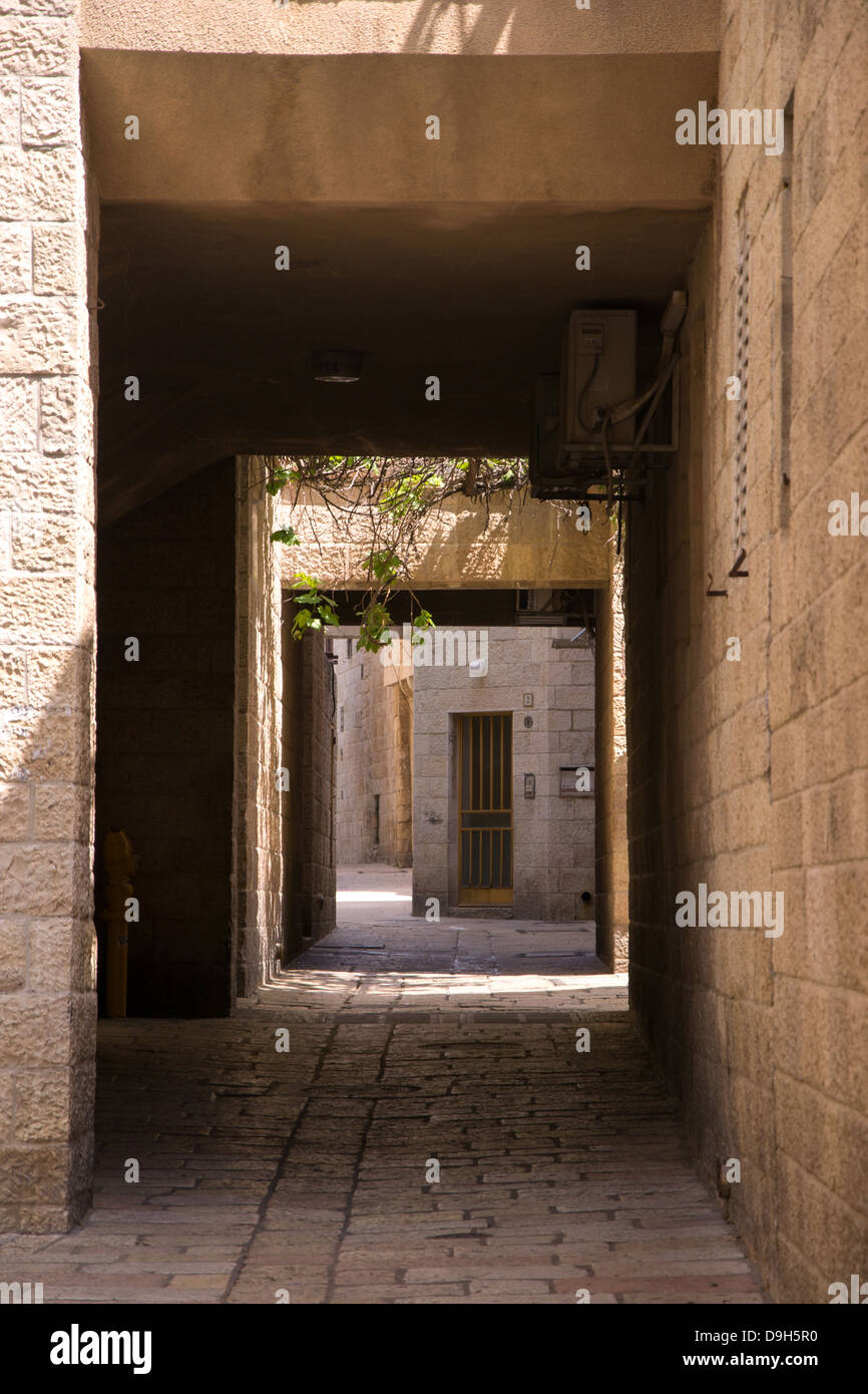 Narrow streets of old city.Jerusalem Stock Photo