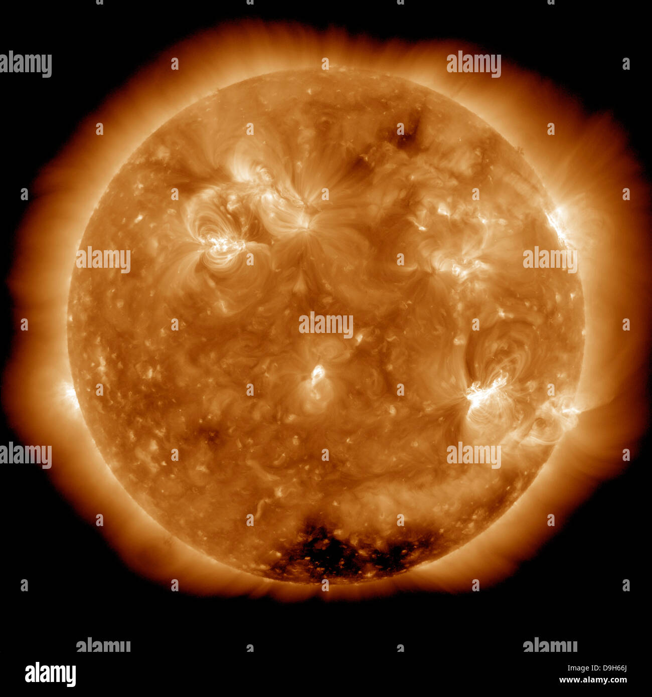 Solar activity on the Sun. Stock Photo