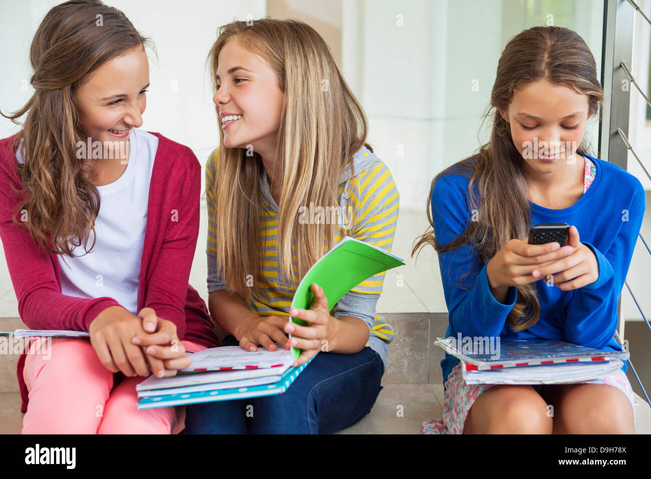 Students having fun in a school Stock Photo - Alamy