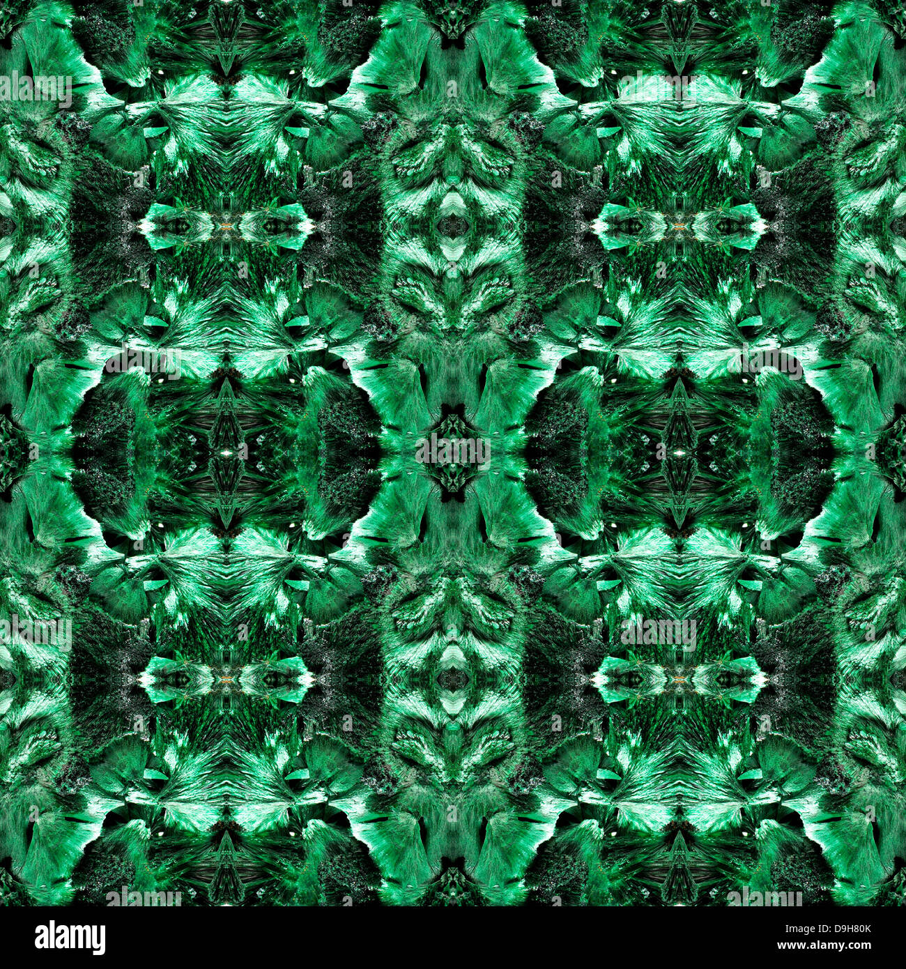 Repeated pattern made from image of Malachite Stock Photo