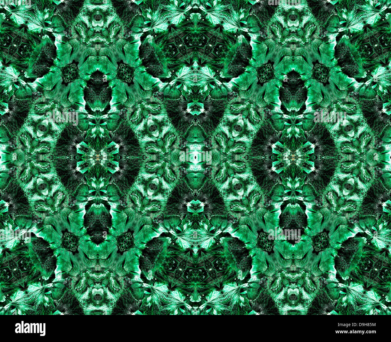 Repeated pattern made from image of Malachite Stock Photo