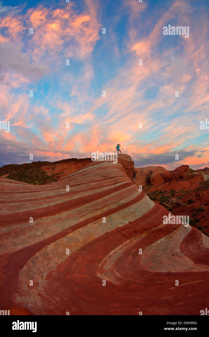 Fire Wave, Valley of Fire State Park Nevada Stock Photo