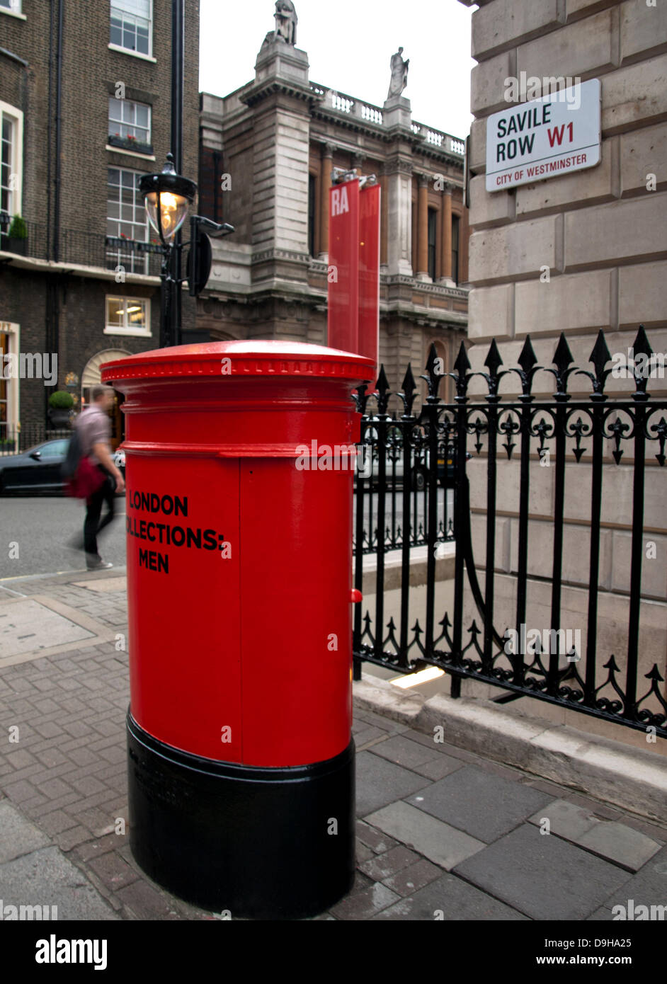 Post Box Map Near Me London, Uk. 19Th June, 2013. Iconic Red London Postbox Painted To Mark The  Launch Of The London: Home Of Menswear Heritage Map, Savile Row Showing The  Royal Academy Of Arts In Background