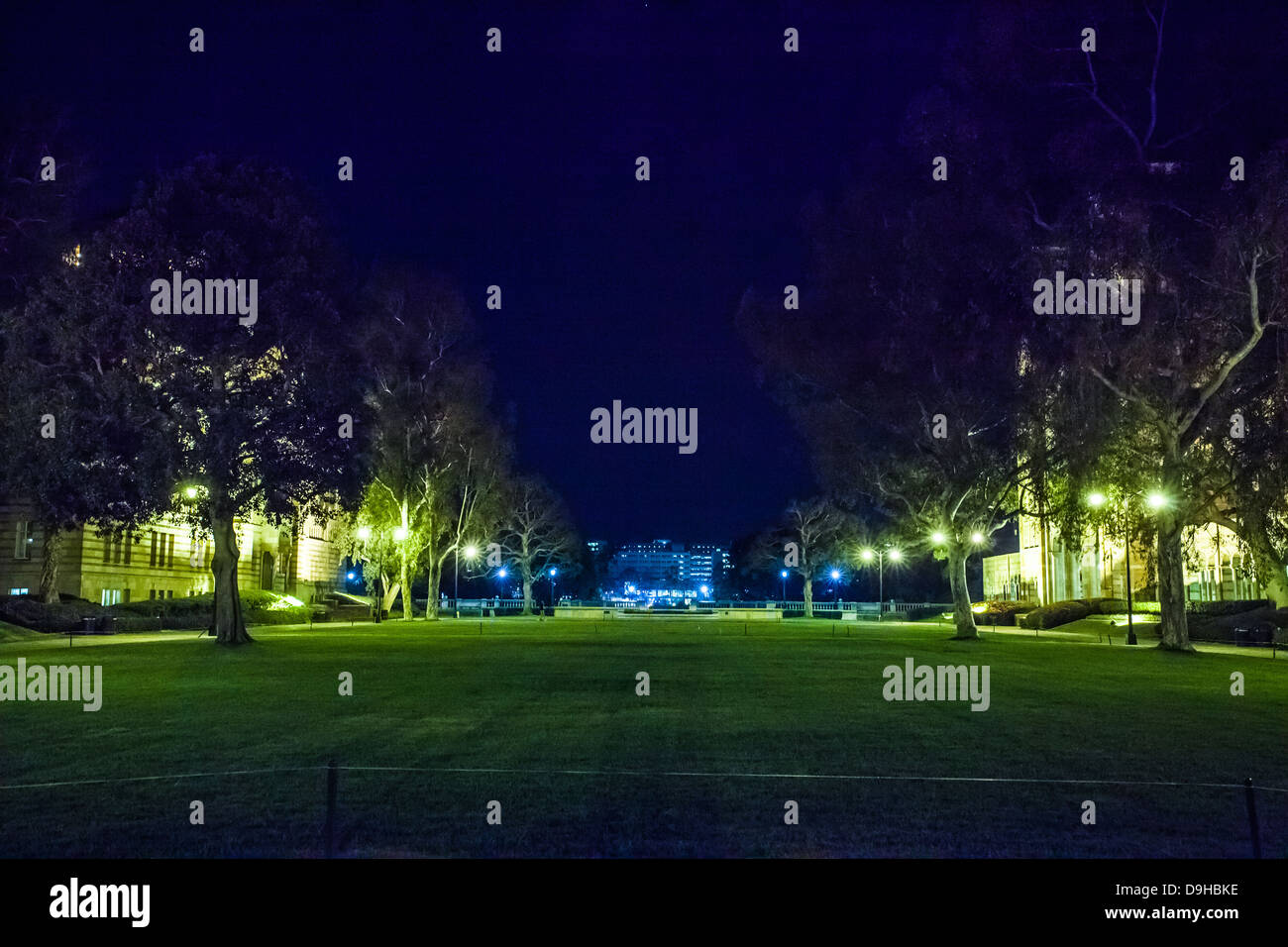 UCLA student activities Center on the left and Kaufman Hall on the