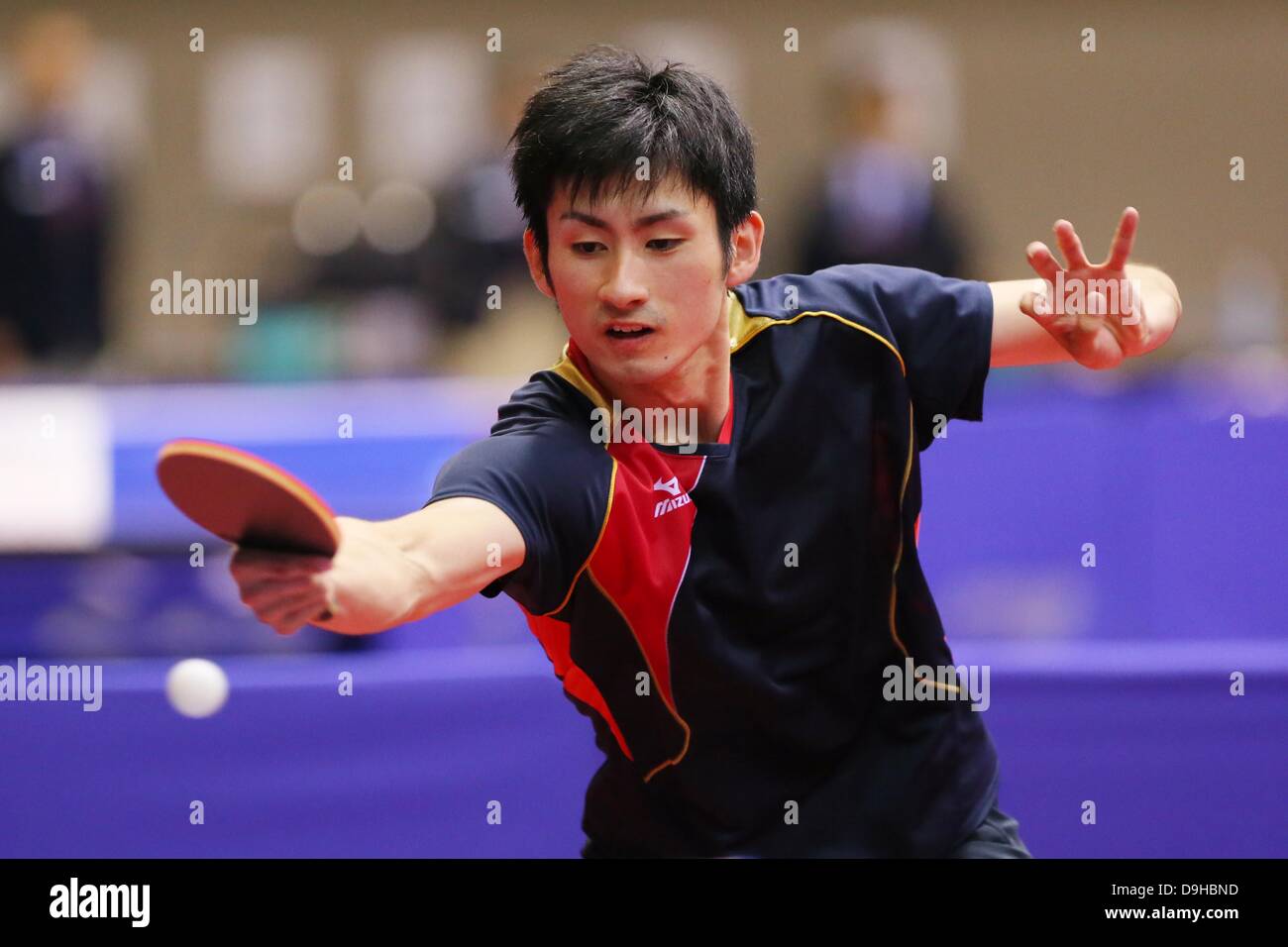 Jin Ueda (JPN), JUNE 19, 2013 - Table Tennis : The Japan Open 2013, Men's  Singles Qualifications at Yokohama Cultural Gymnasium in Kanagawa, Japan.  (Photo by AFLO SPORT Stock Photo - Alamy