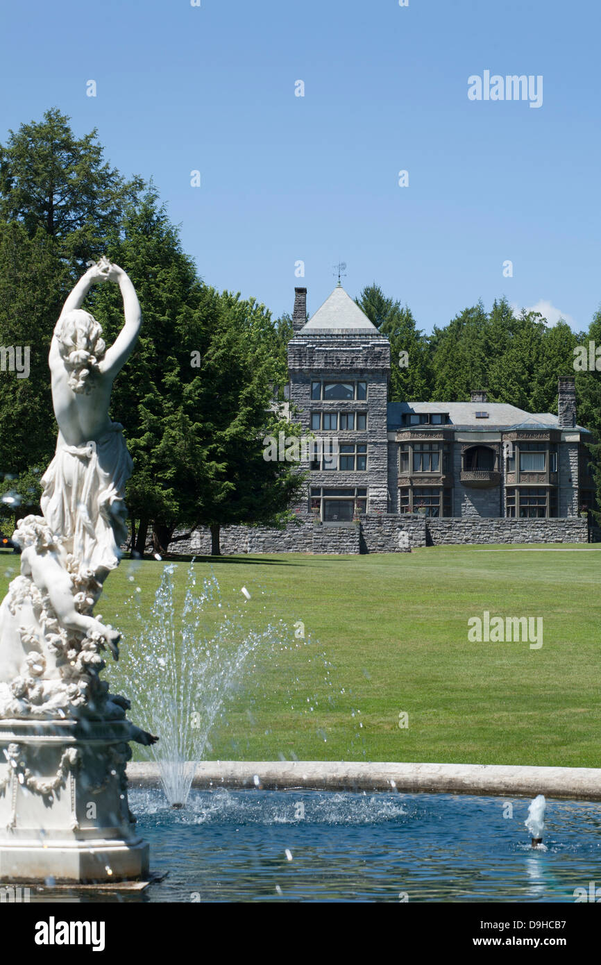 Gardens to the Yaddo estate, Saratoga Sprigs, NY. The estate is now a renowned artist residency. Stock Photo