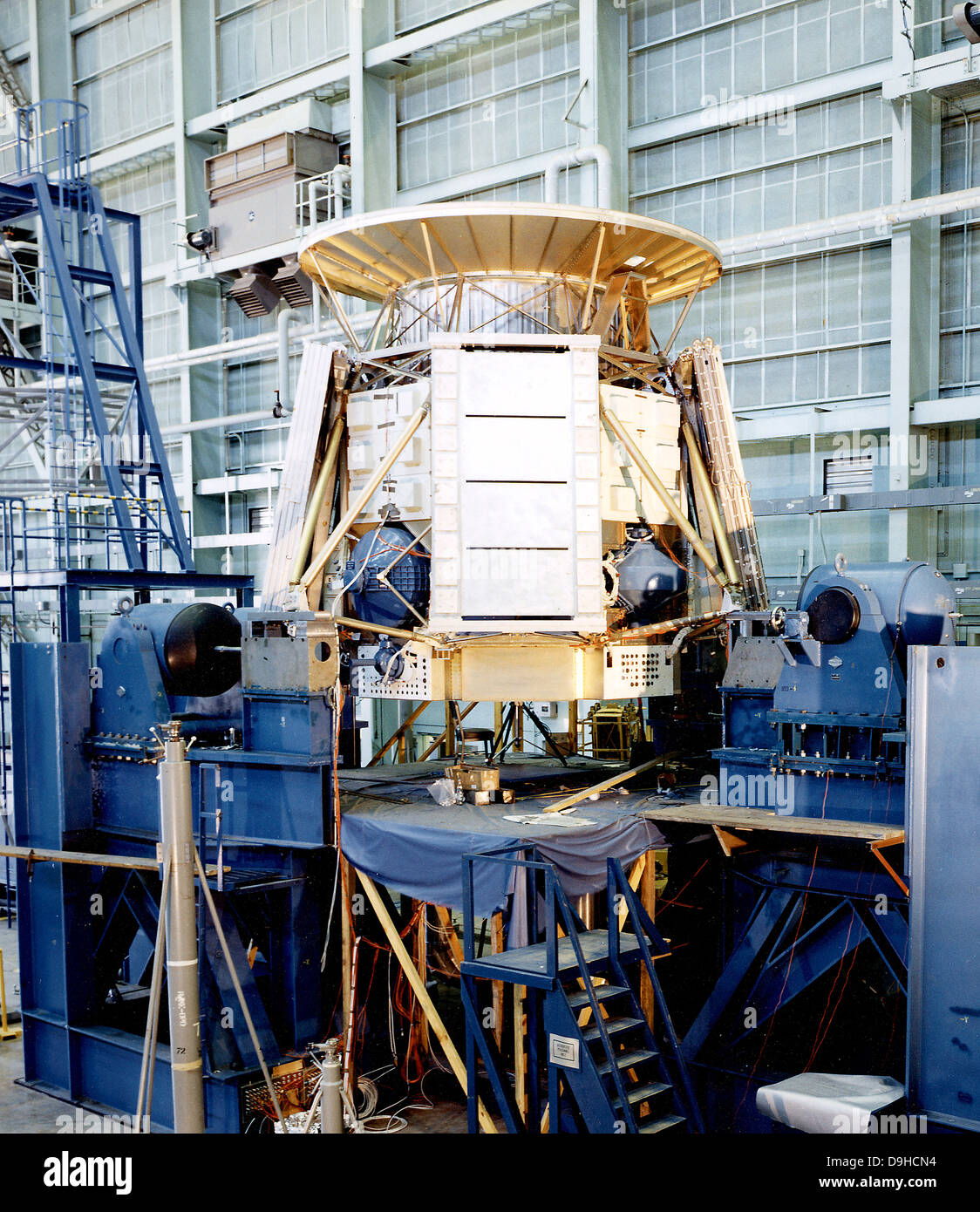 The Apollo Telescope Mount undergoing horizontal vibration testing. Stock Photo