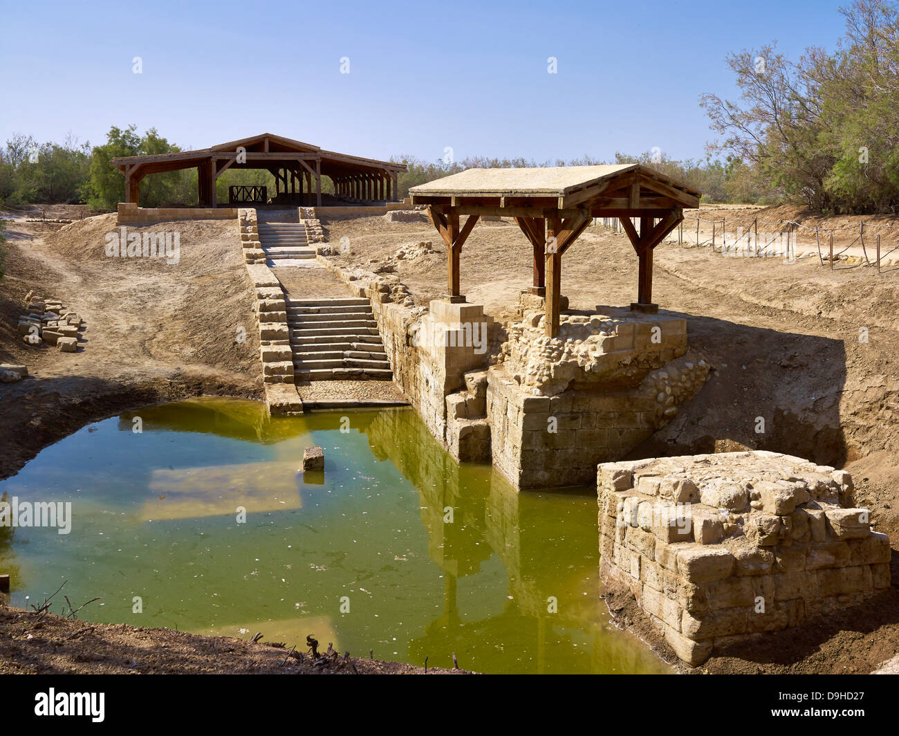 Jesus Baptism Site Jordan River Map