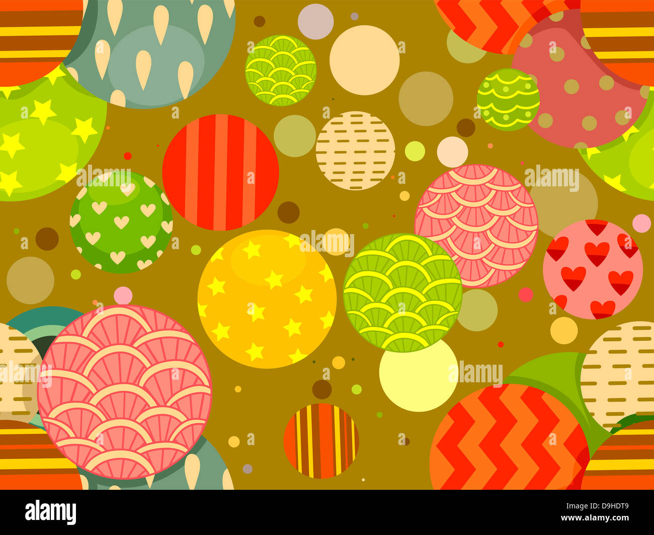 Background Illustration of Colorful Circle Patterns Stock Photo - Alamy