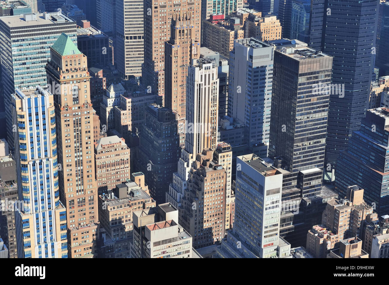 New York City skyscrapers in midtown Manhattan aerial panorama view in ...