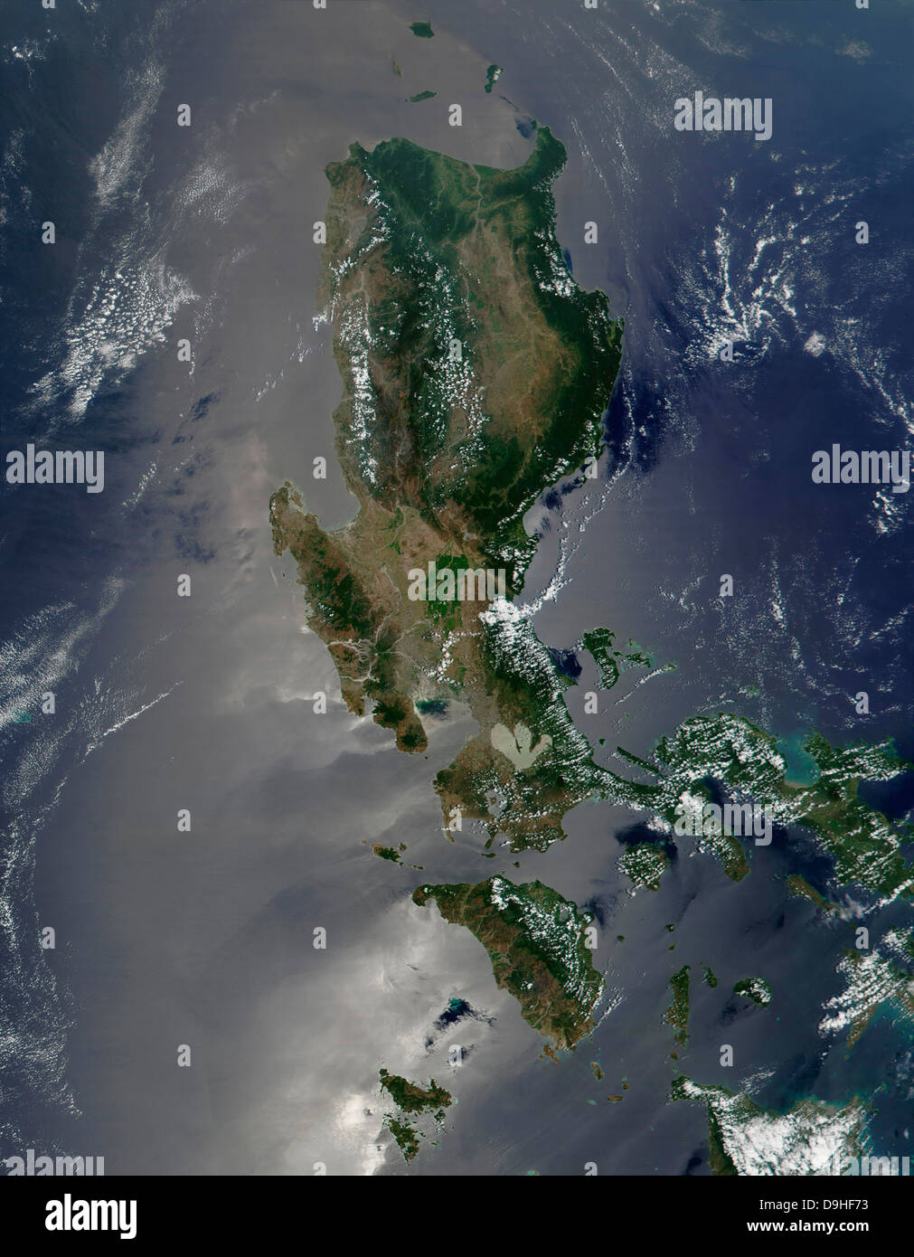 April 1, 2001 - Satellite image of the Philippine island of Luzon. Stock Photo