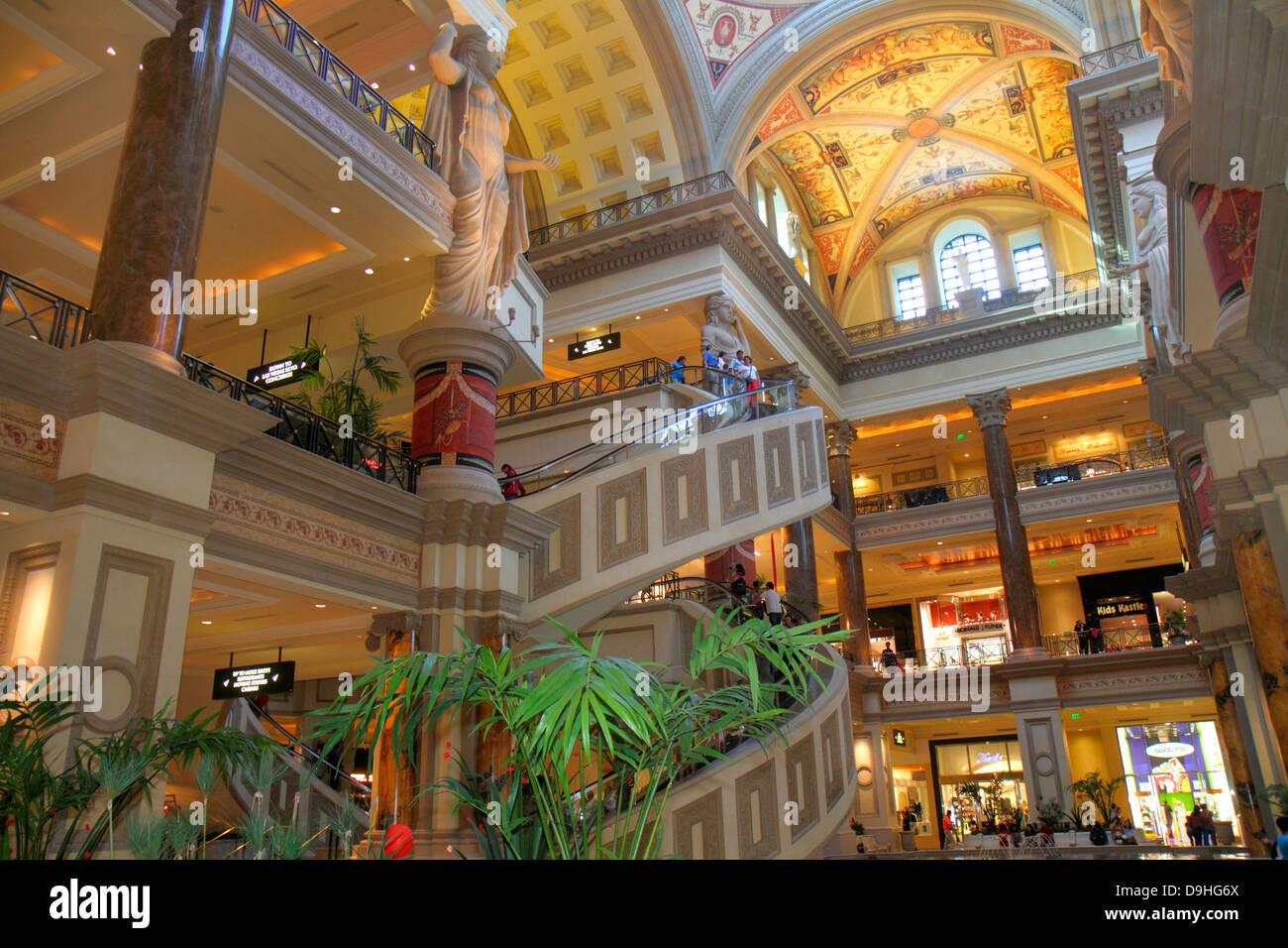 Las Vegas Nevada,The Strip,South Las Vegas Boulevard,Forum Shops at Caesars Palace,shopping shopper shoppers shop shops market markets marketplace buy Stock Photo