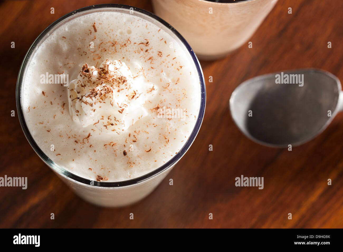 Rich and Creamy Milkshake with whipped cream Stock Photo Alamy