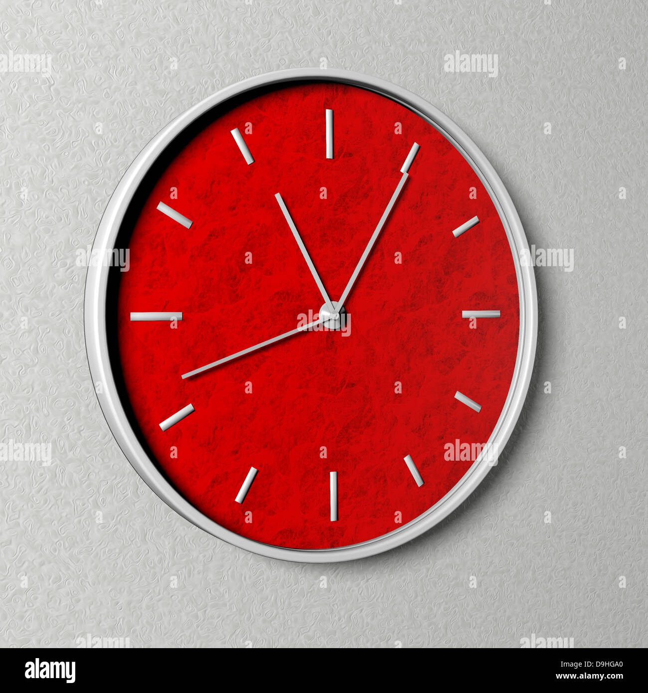 Clock with Red Clock face Stock Photo Alamy