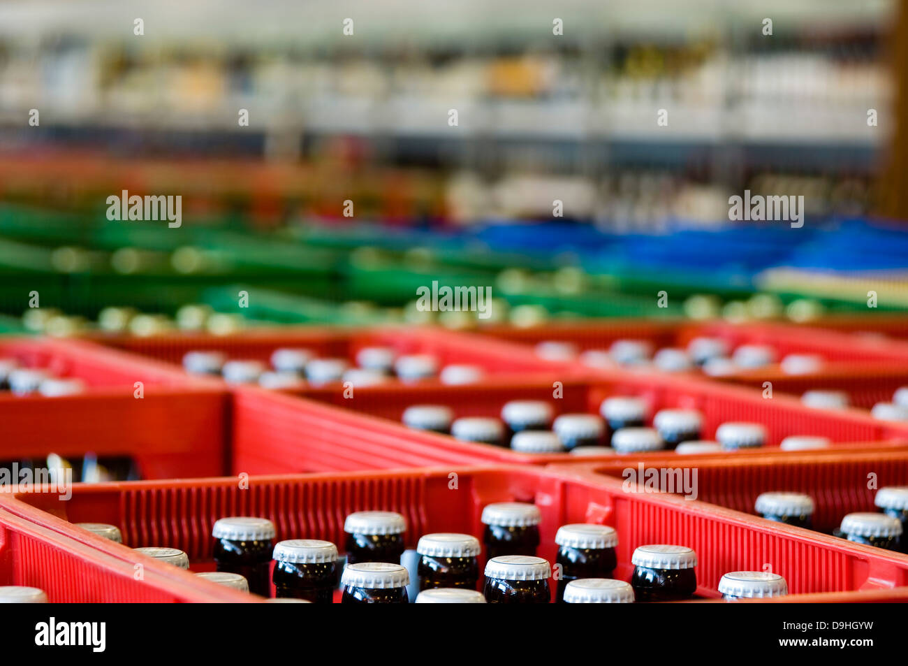 Beer Cases with Bottles Stock Photo Alamy