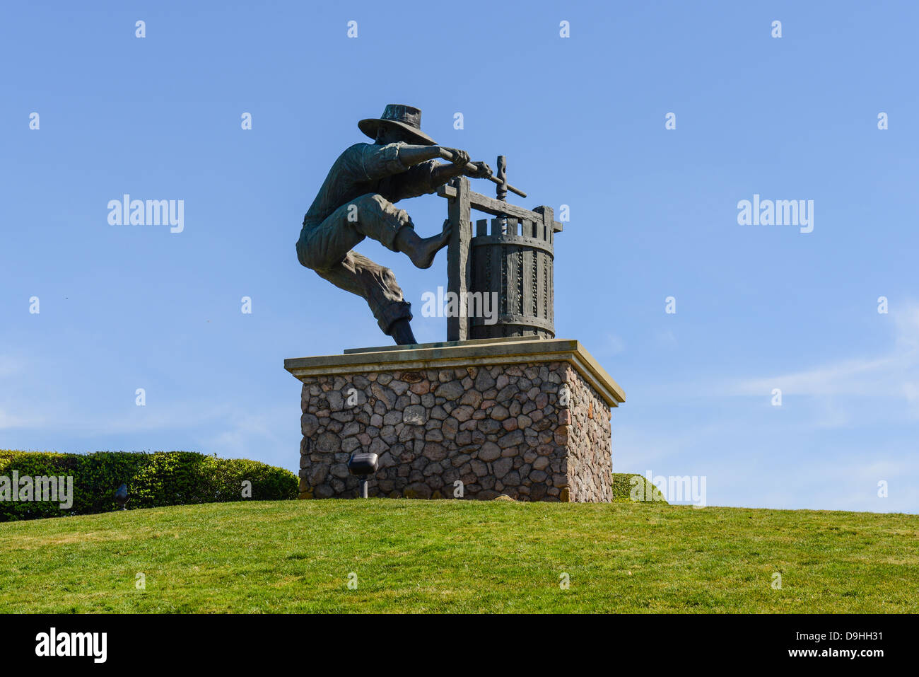 Winemaker Statue in Napa Valley California Stock Photo