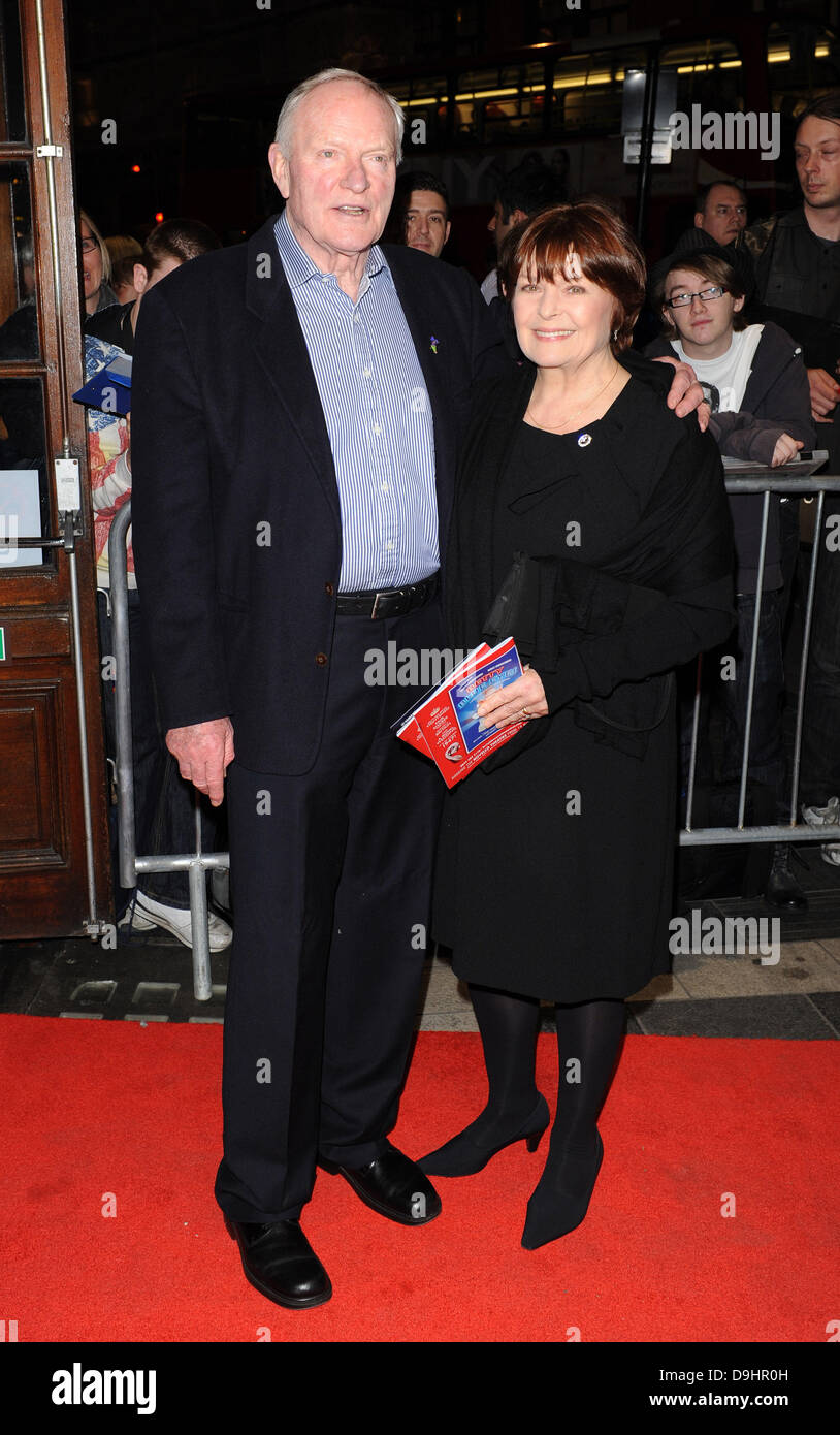 Julian Glover and Isla Blair The Umbrellas of Cherbourg - Press night held at the Gielgud Theatre - Arrivals. London, England - 22.03.11 Stock Photo