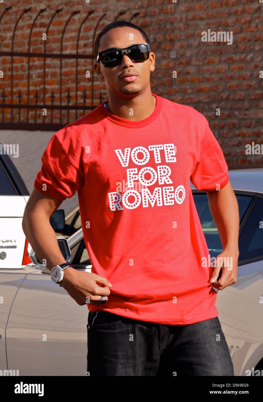 Lil Romeo arrives at a dance studio to rehearse for “Dancing With 