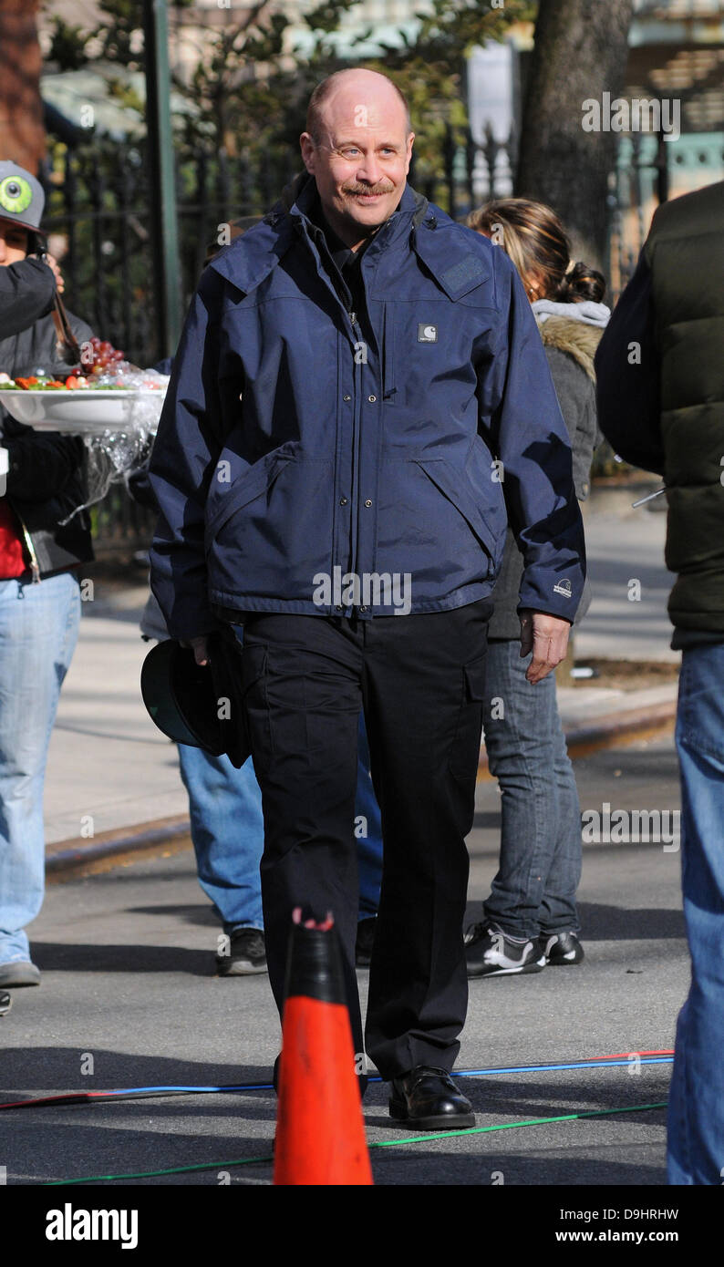 Terry Kinney The cast of 'Rookies' filming on location in Manhattan New York City, USA - 22.03.11 Stock Photo