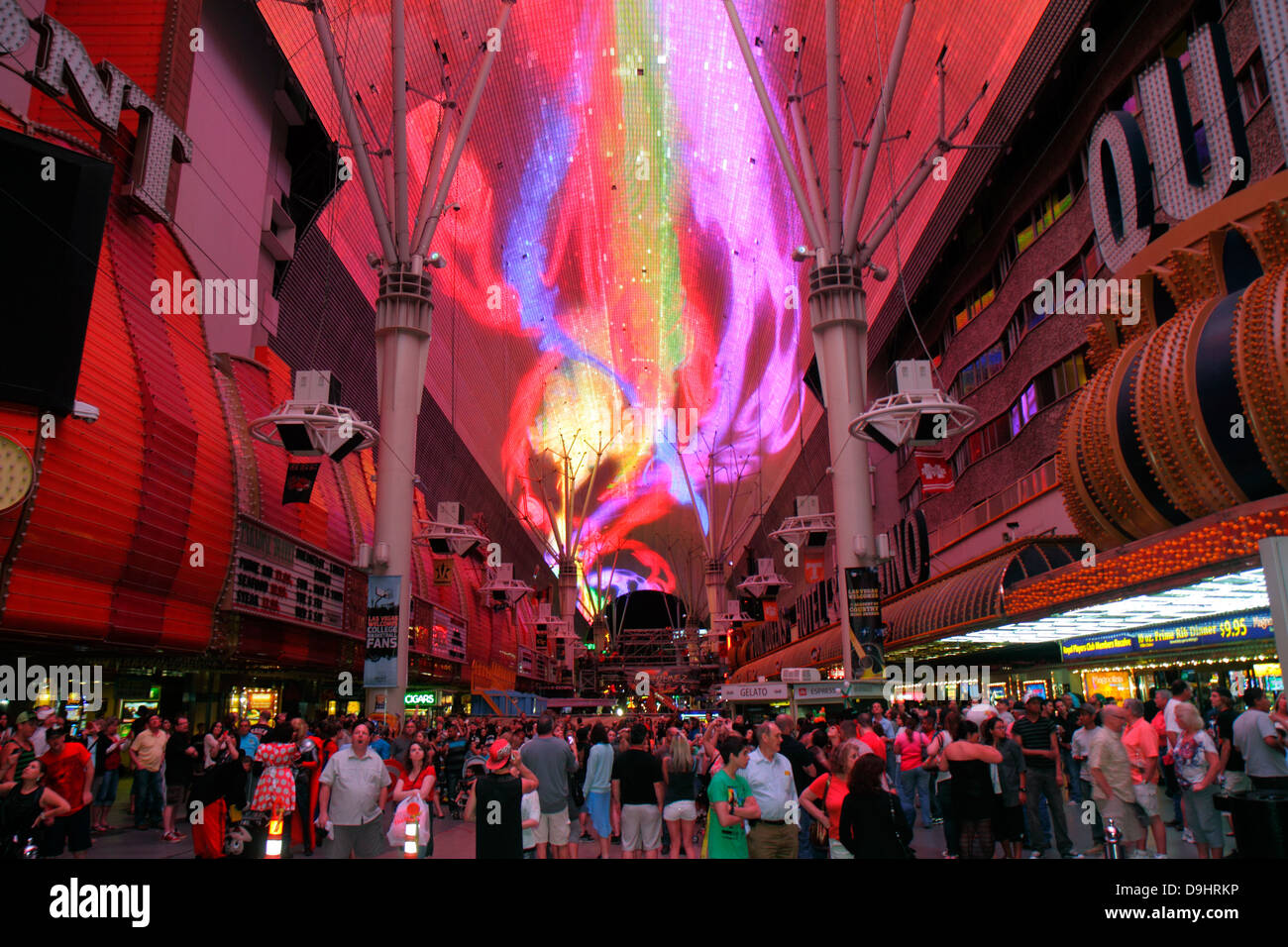 Nevada West Southwest Las Vegas Downtown Fremont Street Experience pedestrian mall arcade Viva ...