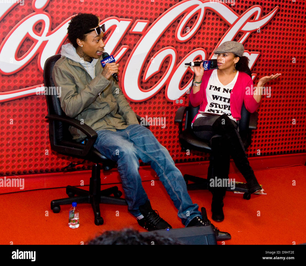 Rapper Wiz Khalifa and Consuella Williams Rapper Wiz Khalifa promoting ...