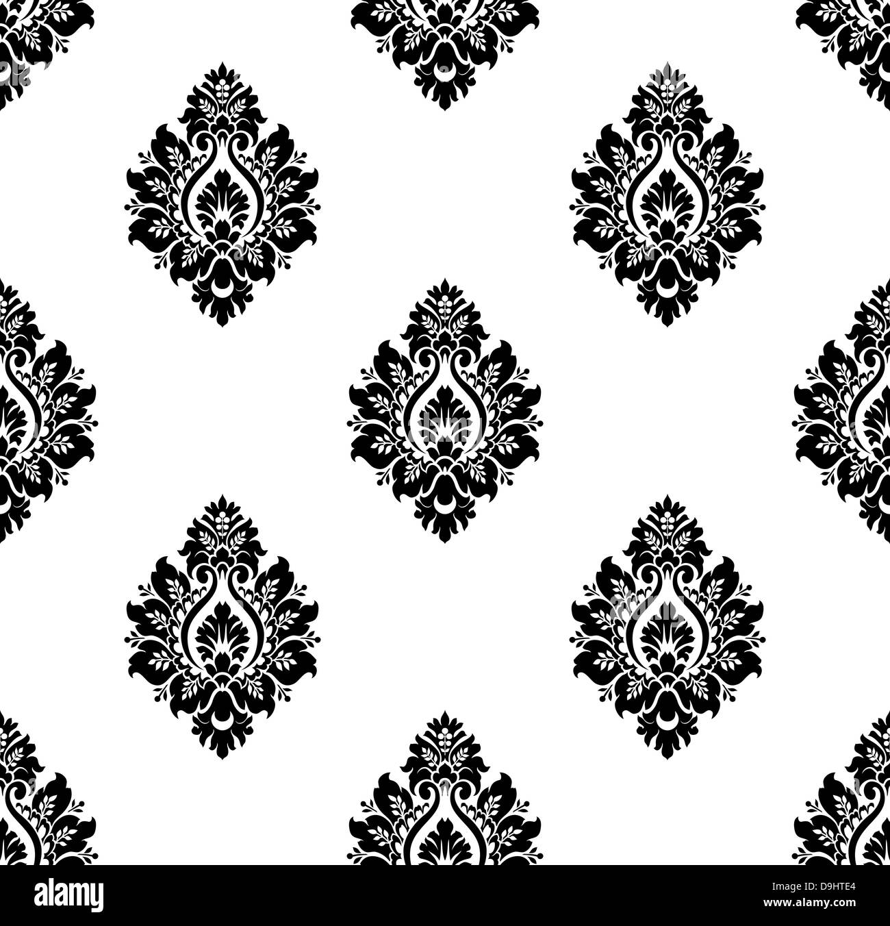 Seamless vintage damask pattern Stock Photo Alamy