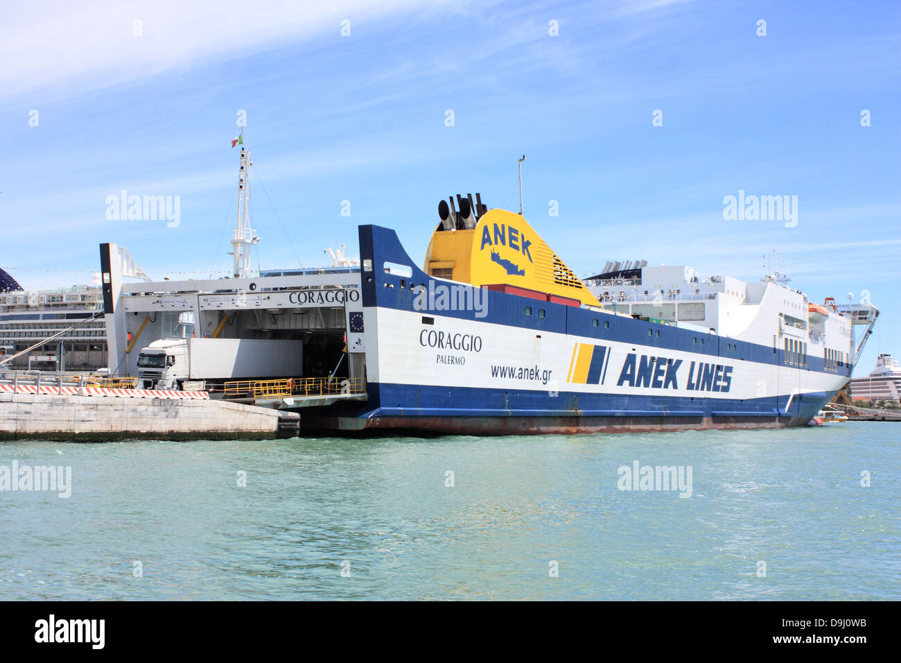 Ferry Coraggio, IMO 9350680, (ANEK Lines Stock Photo - Alamy