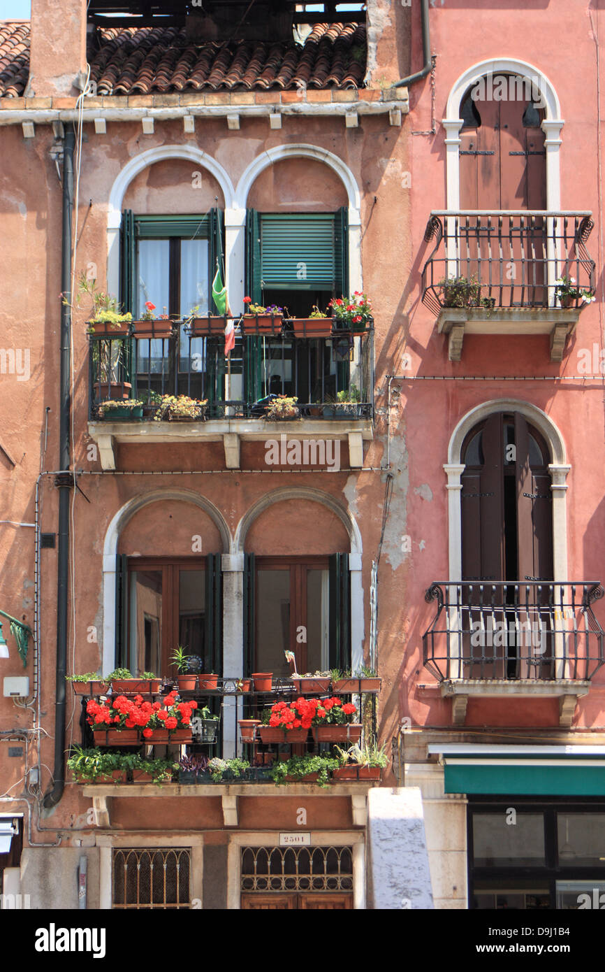 Venetian windows Stock Photo