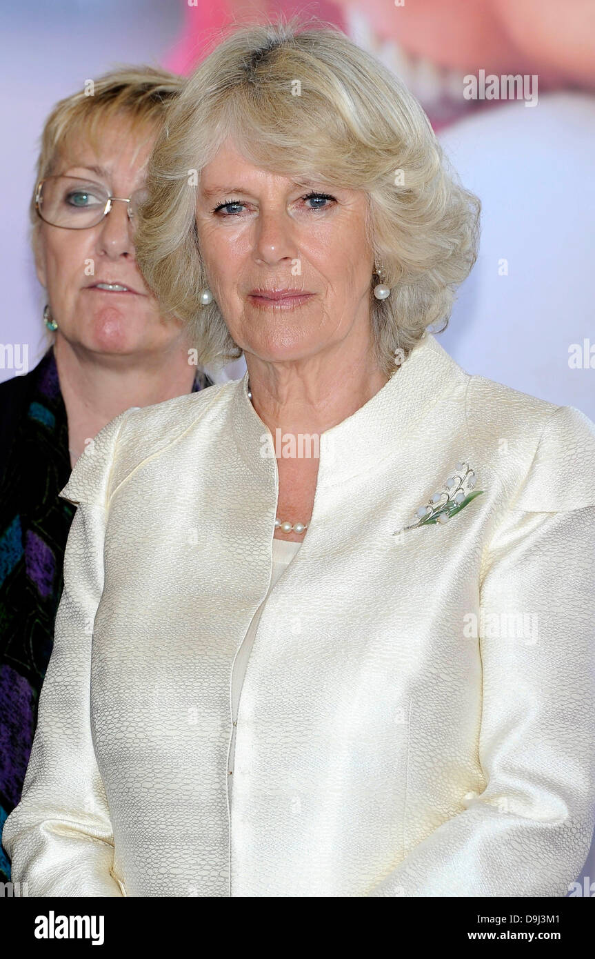 Princess Letizia and Camilla Parker Bowles at the 'ONCE' guide-dogs  foundation in Madrid. Madrid, Spain - 31.03.11 Stock Photo - Alamy