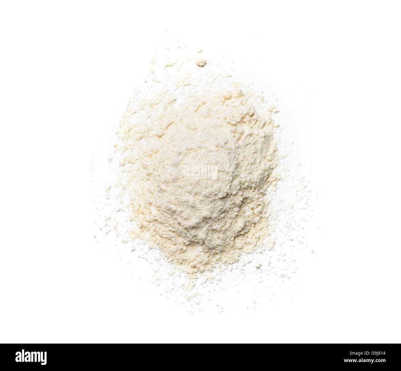 loose powder makeup scatter pile cut out onto a white background Stock Photo